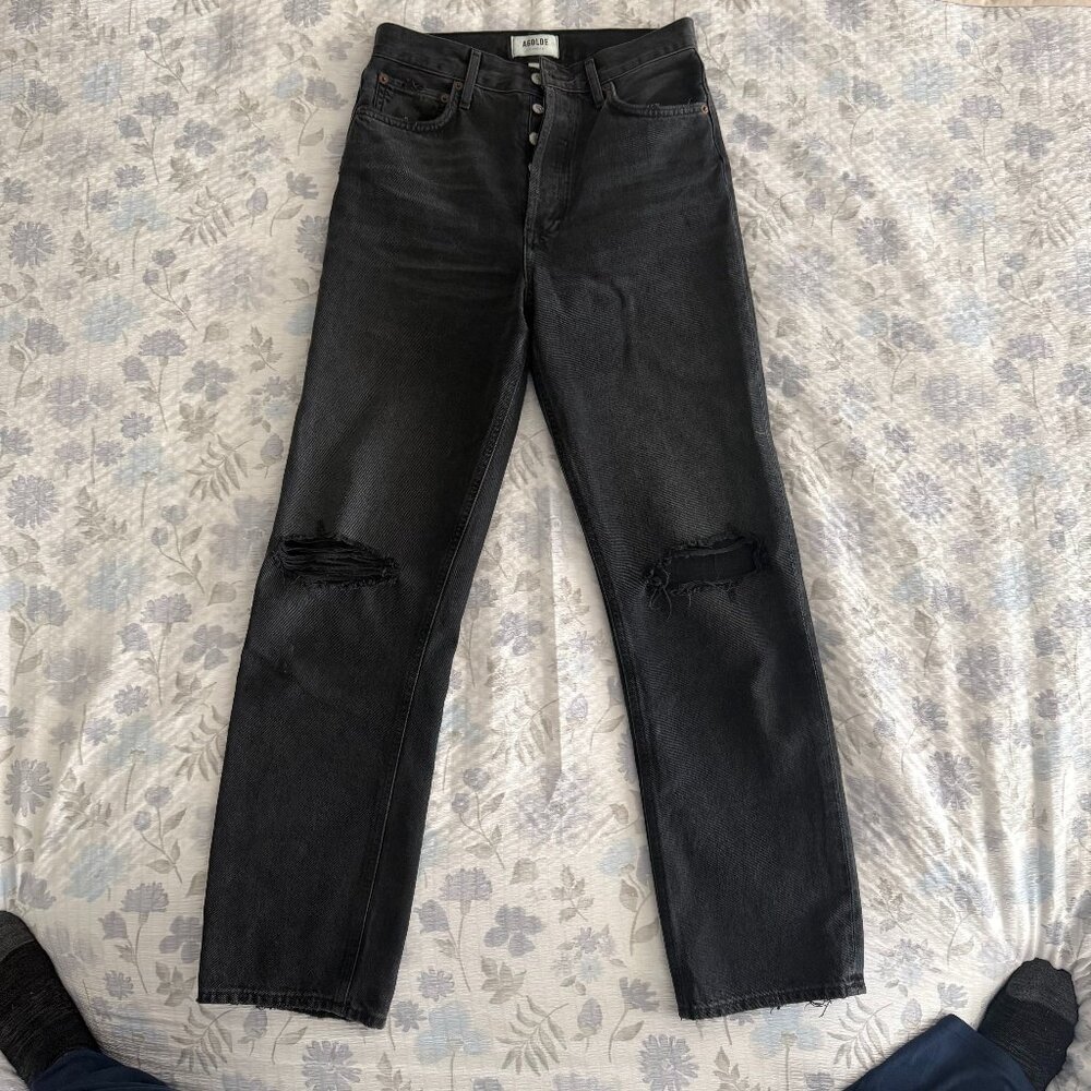 Agolde 90s Pinch Jeans - Black, Ripped